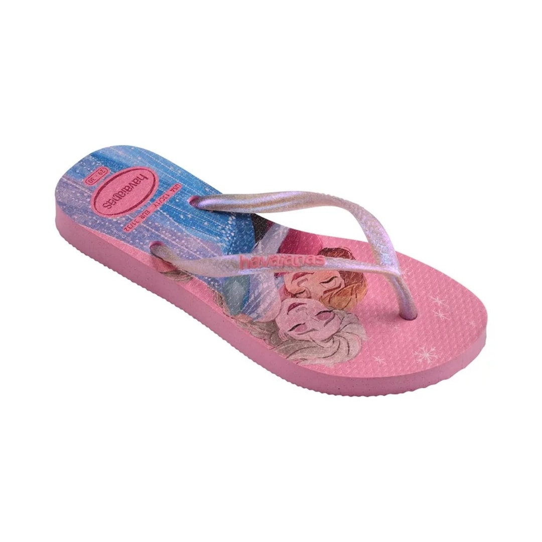 Sandália Havaianas Chinelo Kids Slim Princess Pink Lemonade Sandália Havaianas Chinelo Kids Slim Princess Pink Lemonade