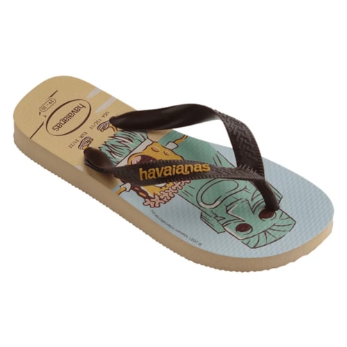 Sandalia Havaianas Chinelo Kids Top Spongebob Dourado