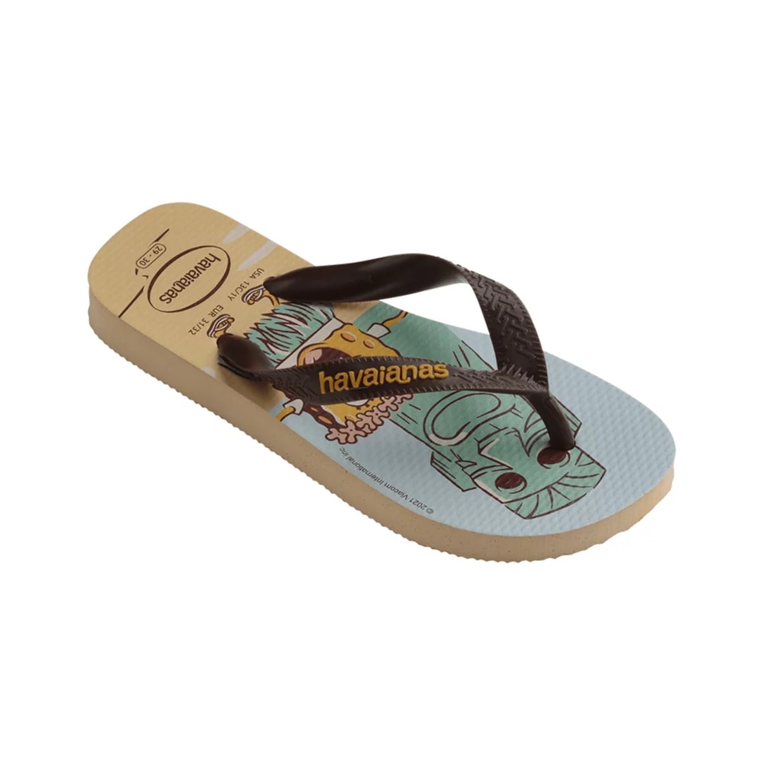Sandália Havaianas Chinelo Kids Top Spongebob Dourado