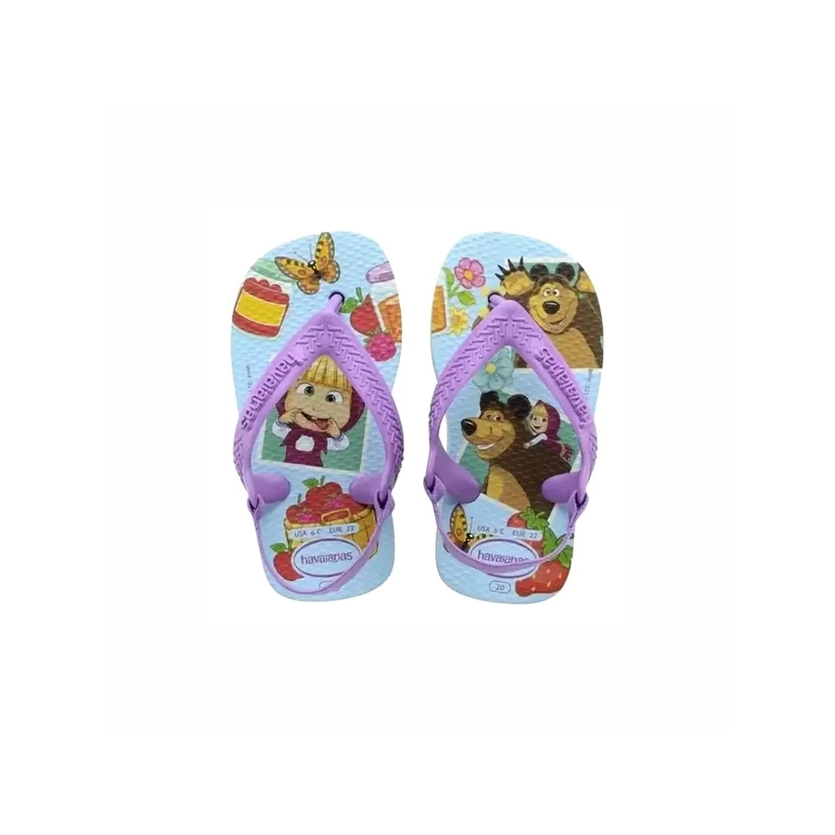 Sandália Havaianas Chinelo Menina Baby Masha A.t.b Azul Ceu Sandália Havaianas Chinelo Menina Baby Masha A.t.b Azul Ceu