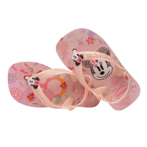 Sandalia Havaianas Chinelo New Baby Disney Classic Rosa Ballet/Rosa