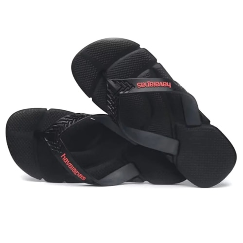 Detalhe - Sandália Havaianas Chinelo Power Preto