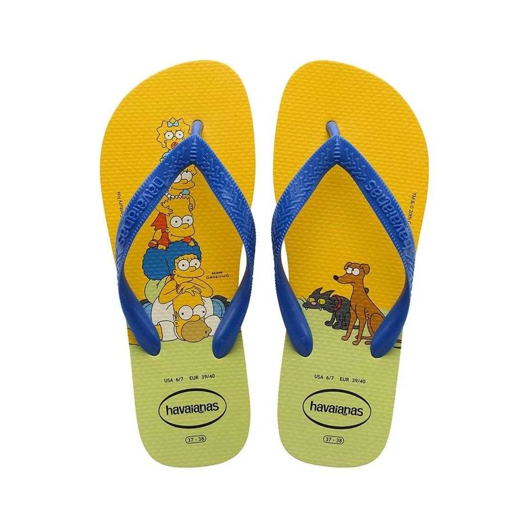 Sandália Havaianas Chinelo Simpsons Amarelo Citrico