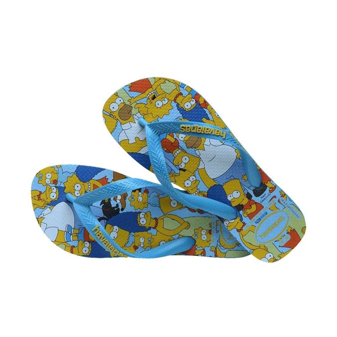 Sandália Havaianas Chinelo Simpsons Turquesa