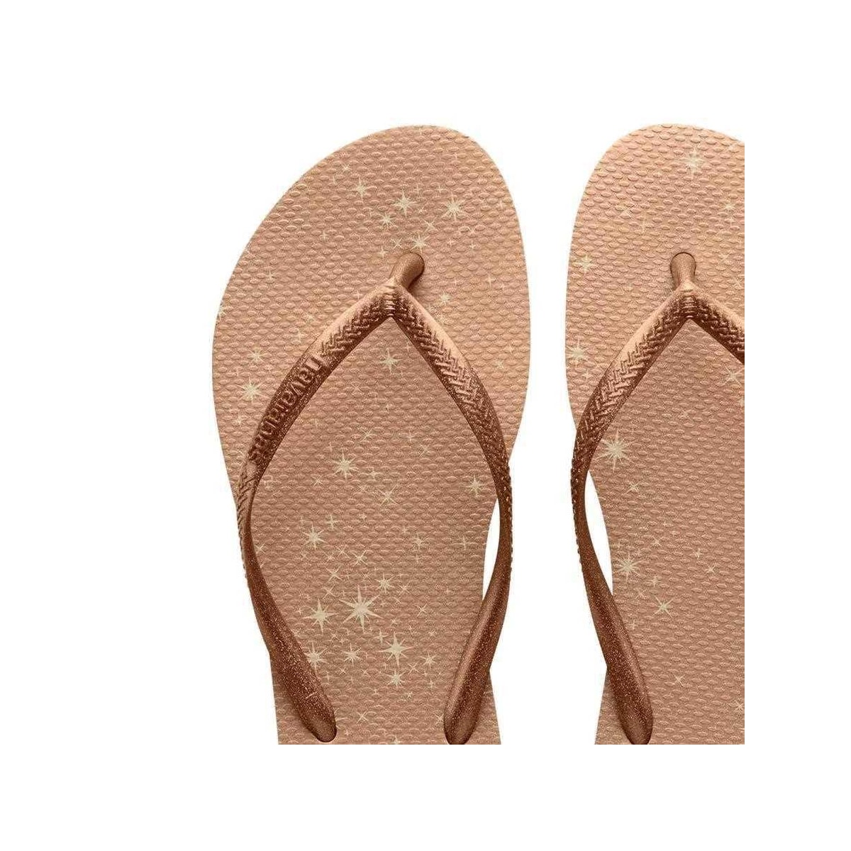 Sandália Havaianas Chinelo Slim Gloss Bege Palha