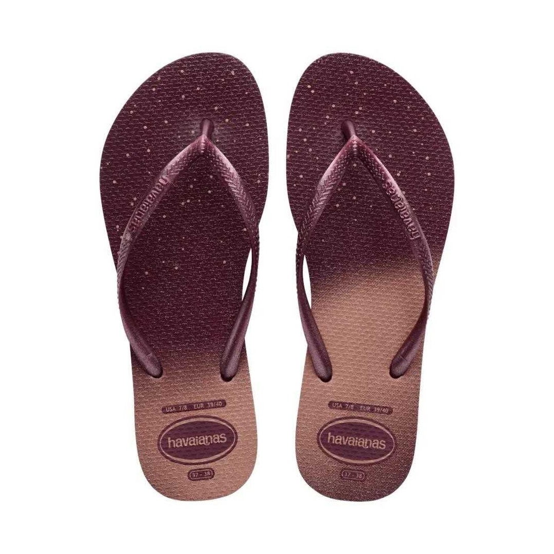 Sandália Havaianas Chinelo Slim Gloss Terra Roxa