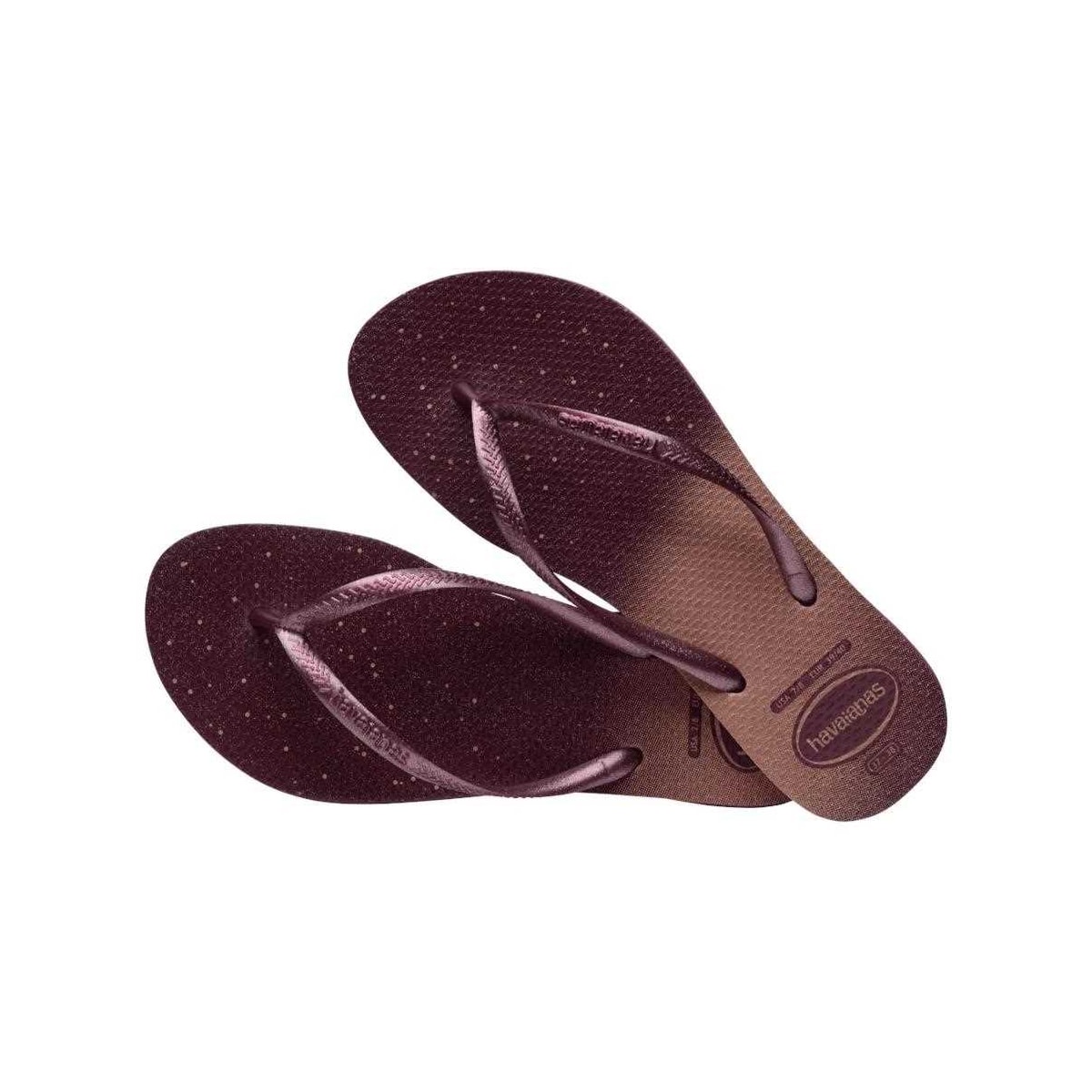 Sandália Havaianas Chinelo Slim Gloss Terra Roxa