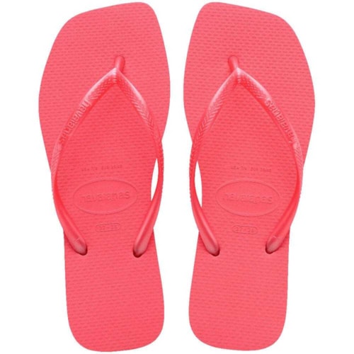 Sandália Havaianas Chinelo Slim Square Coral