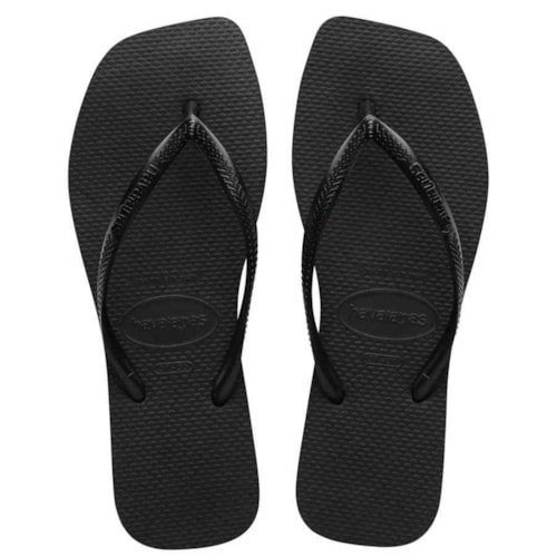 Sandalia Havaianas Chinelo Slim Square Preto