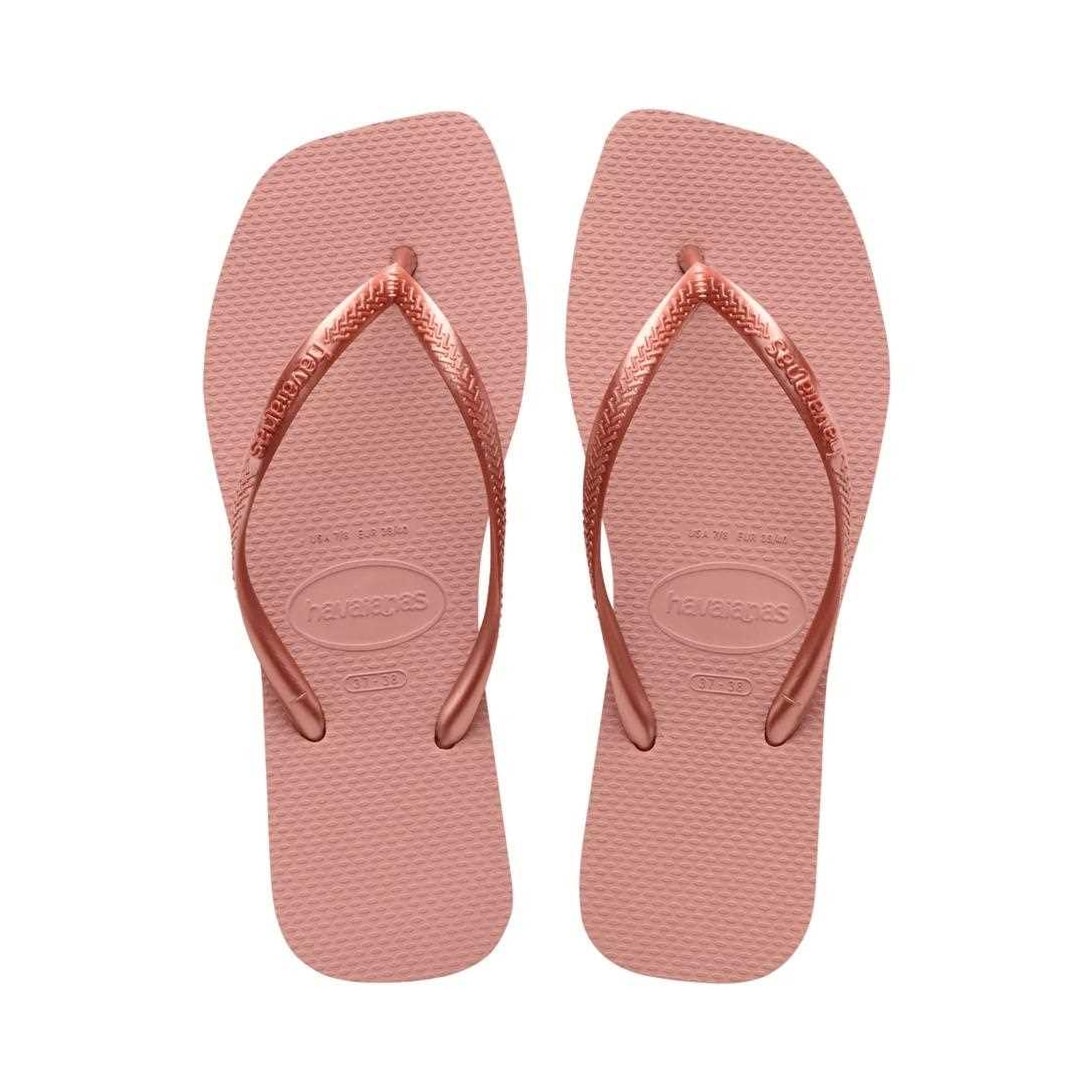 Sandália Havaianas Chinelo Slim Square Rosa Crocus Sandália Havaianas Chinelo Slim Square Rosa Crocus