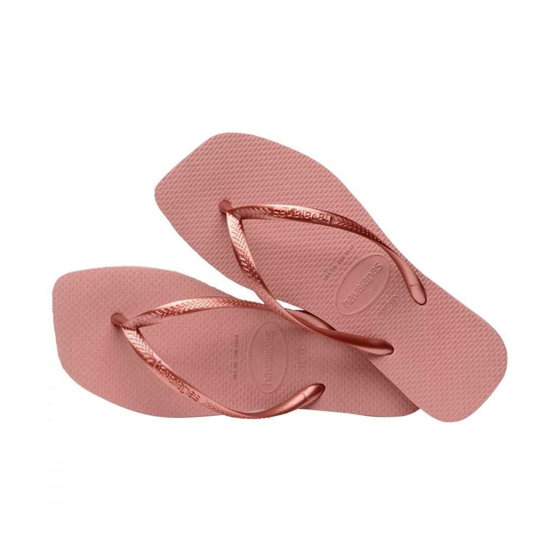 Sandália Havaianas Chinelo Slim Square Rosa Crocus
