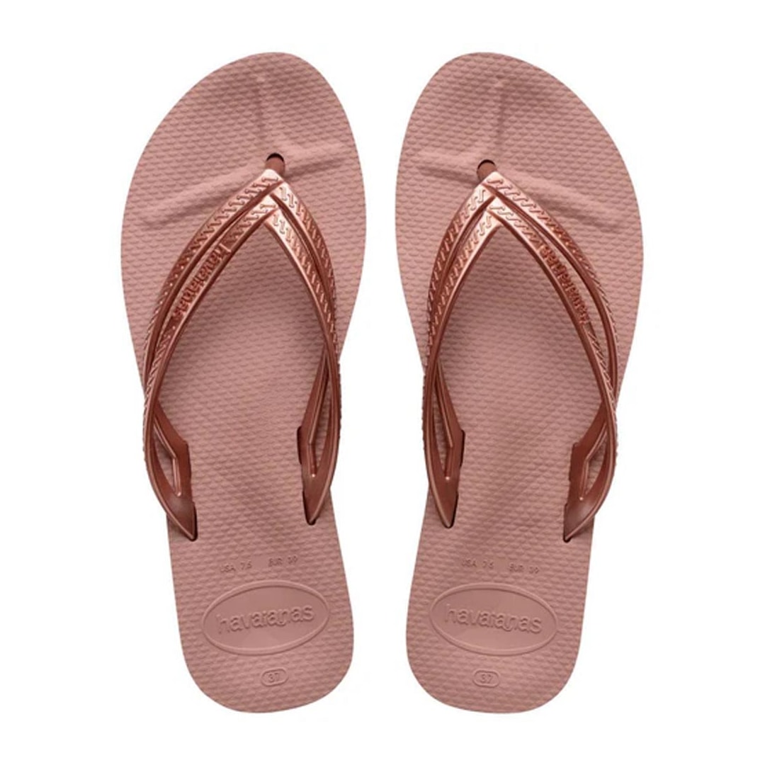 Sandália Havaianas Chinelo Slim Wedges Rosa Crocus Sandália Havaianas Chinelo Slim Wedges Rosa Crocus