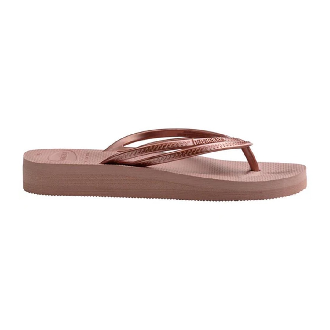 Sandália Havaianas Chinelo Slim Wedges Rosa Crocus