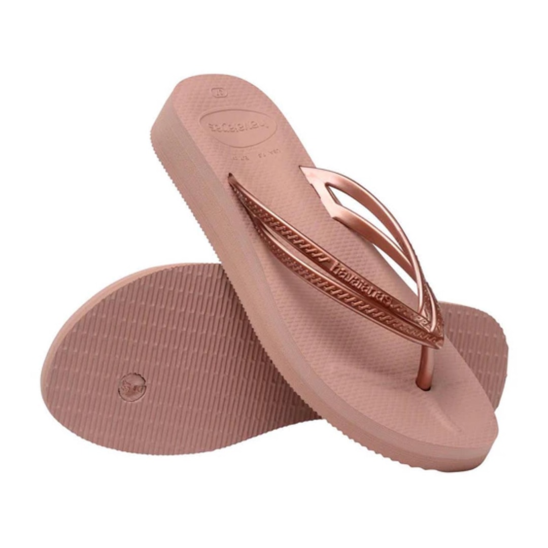 Sandália Havaianas Chinelo Slim Wedges Rosa Crocus Sandália Havaianas Chinelo Slim Wedges Rosa Crocus