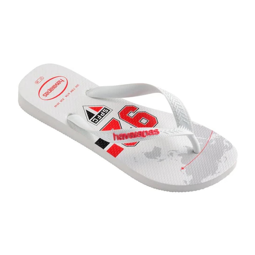 Sandália Havaianas Chinelo Times Sao Paulo Branco Sandália Havaianas Chinelo Times Sao Paulo Branco