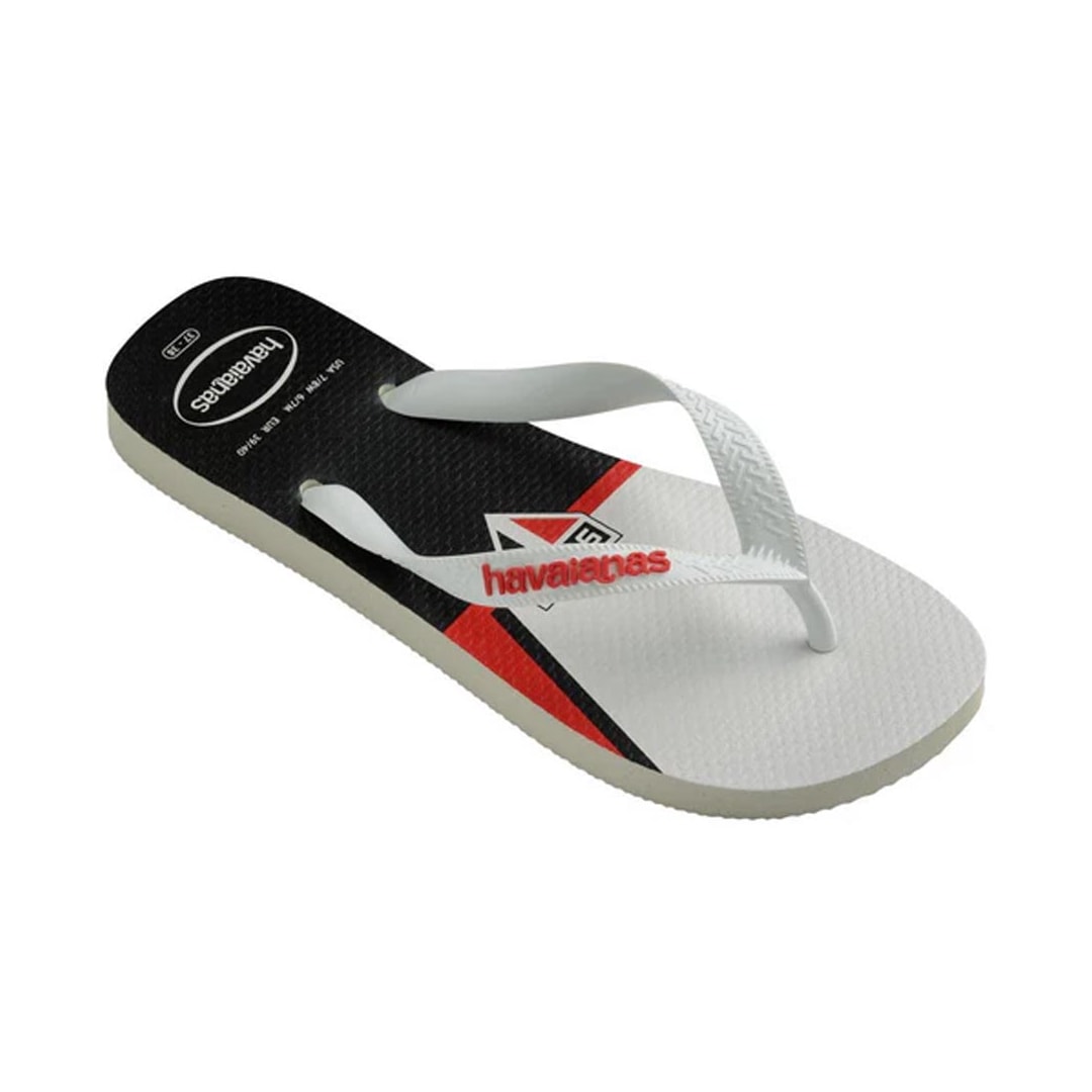 Sandália Havaianas Chinelo Times São Paulo Branco