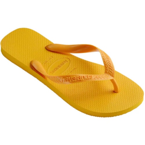 Detalhe - Sandália Havaianas Chinelo Top Adulto Amarelo Pop