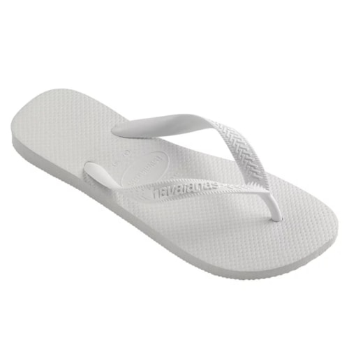 Detalhe - Sandália Havaianas Chinelo Top Adulto Branco