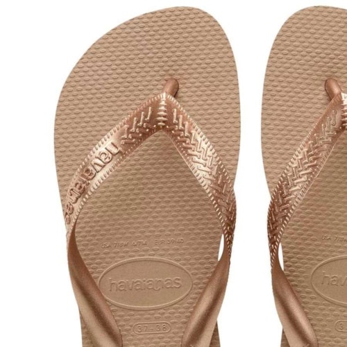 Sandalia Havaianas Chinelo Top Adulto Rose Gold