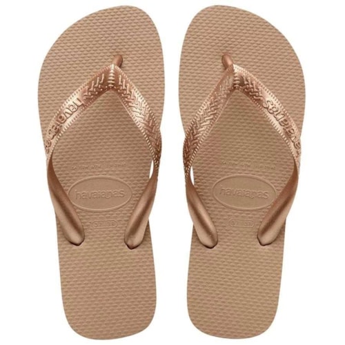 Sandalia Havaianas Chinelo Top Adulto Rose Gold