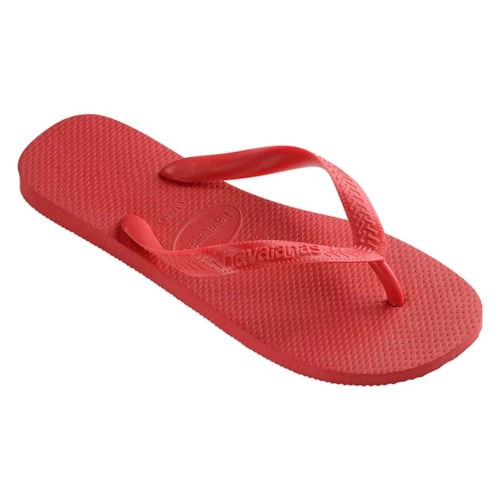 Detalhe - Sandália Havaianas Chinelo Top Adulto Vermelho Rubi