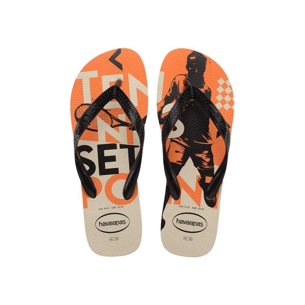 Sandália Havaianas Chinelo Top Athletic Bege Palha Sandália Havaianas Chinelo Top Athletic Bege Palha