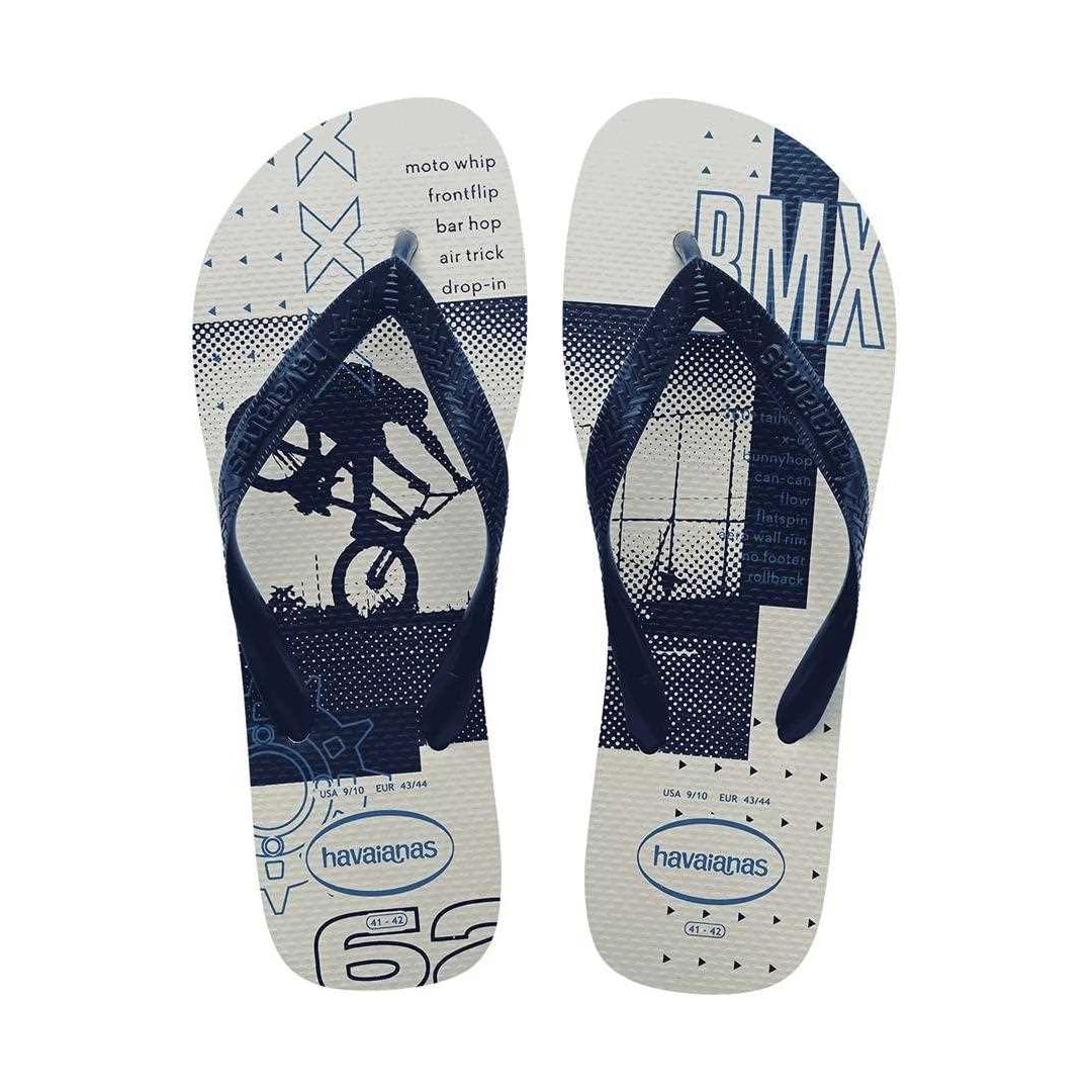 Sandália Havaianas Chinelo Top Athletic Branco/Marinho