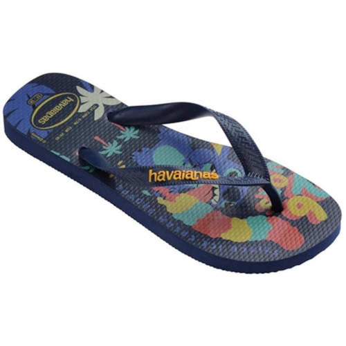Detalhe - Sandália Havaianas Chinelo Top Disney Classics P26134 Stitch Marinho