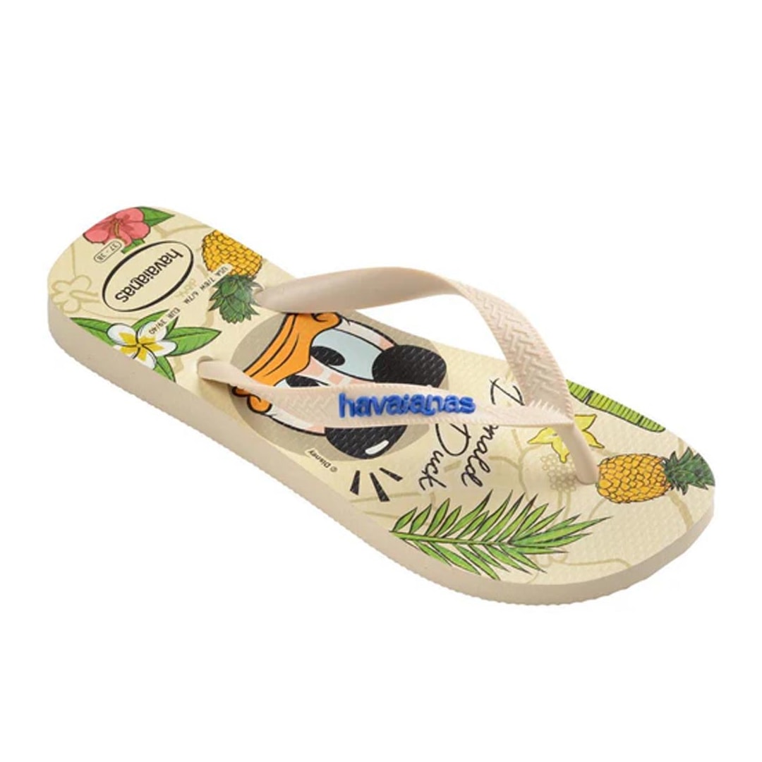 Sandália Havaianas Chinelo Top Disney Classics Pato Donald Bege Palha Sandália Havaianas Chinelo Top Disney Classics Pato Donald Bege Palha