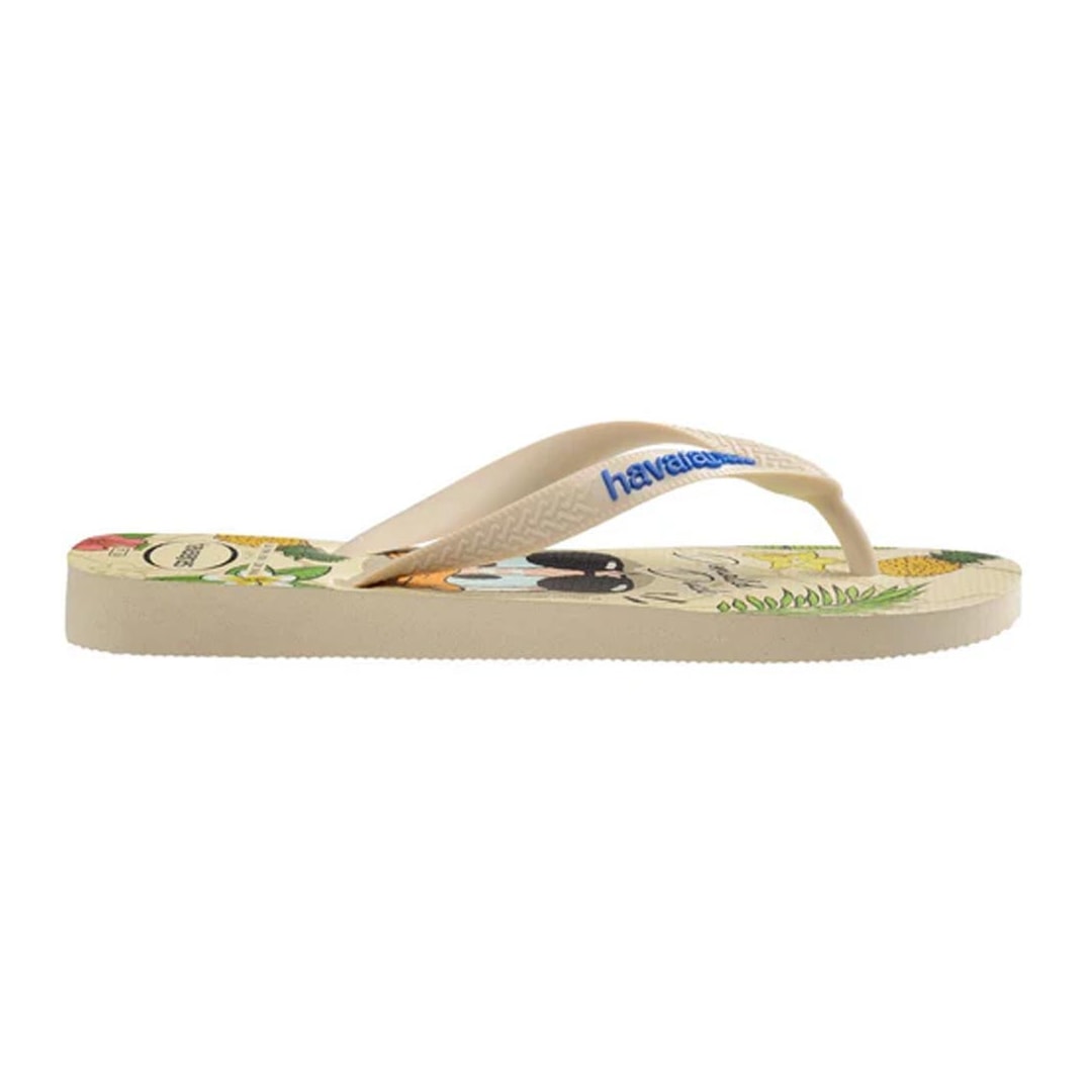 Sandália Havaianas Chinelo Top Disney Classics Pato Donald Bege Palha