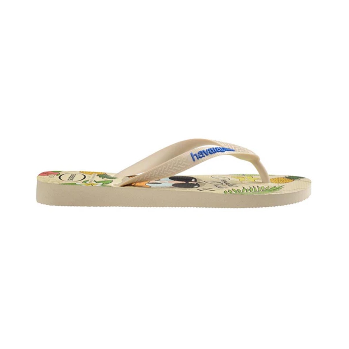 Sandália Havaianas Chinelo Top Disney Classics Pato Donald Bege Palha