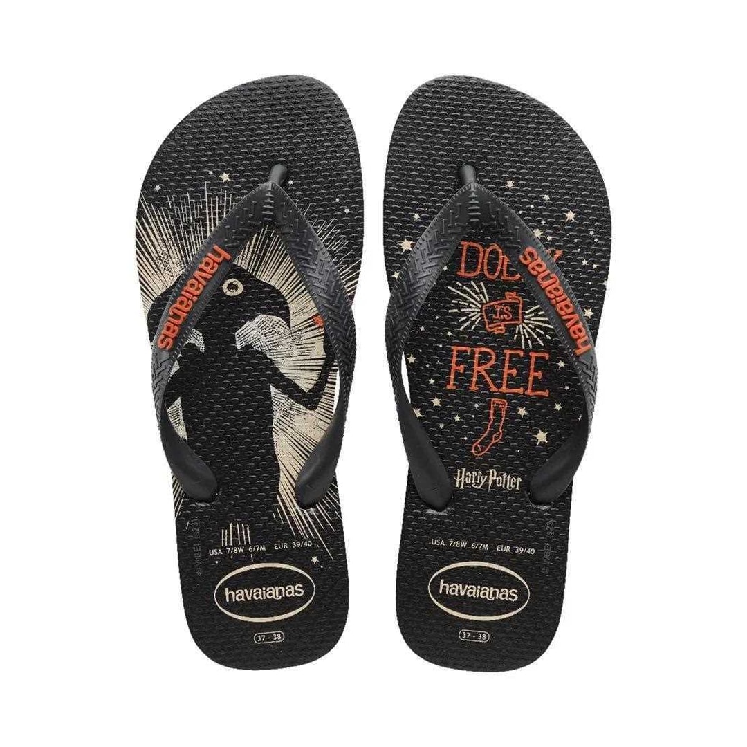 Sandália Havaianas Chinelo Top Harry Potter Novo Grafite Sandália Havaianas Chinelo Top Harry Potter Novo Grafite