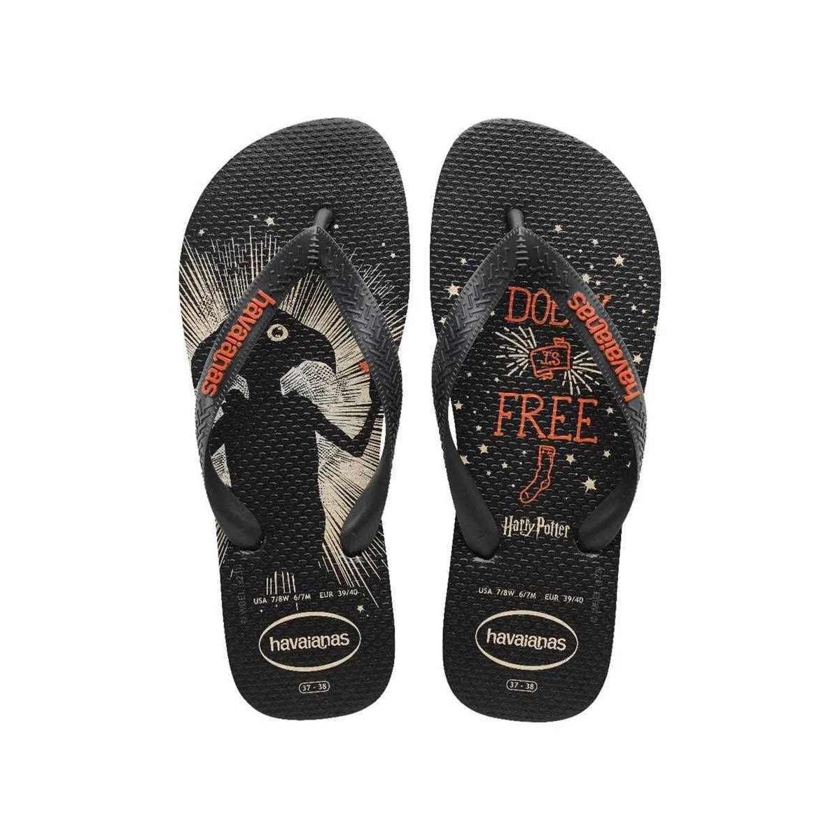 Sandália Havaianas Chinelo Top Harry Potter Novo Grafite Sandália Havaianas Chinelo Top Harry Potter Novo Grafite