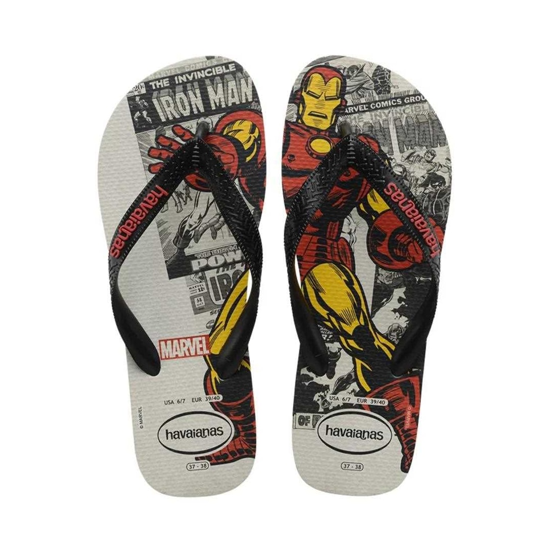 Sandália Havaianas Chinelo Top Marvel Classics Cinza Gelo