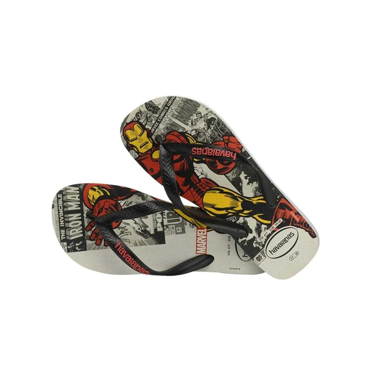 Sandália Havaianas Chinelo Top Marvel Classics Cinza Gelo Sandália Havaianas Chinelo Top Marvel Classics Cinza Gelo