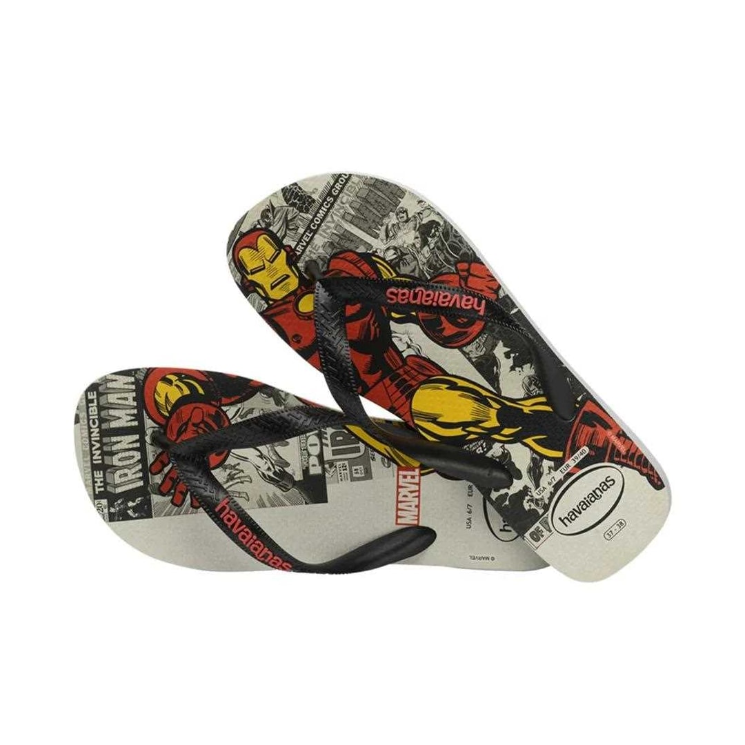 Sandália Havaianas Chinelo Top Marvel Classics Cinza Gelo Sandália Havaianas Chinelo Top Marvel Classics Cinza Gelo