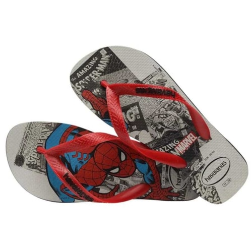 Detalhe - Sandália Havaianas Chinelo Top Marvel Classics Preto