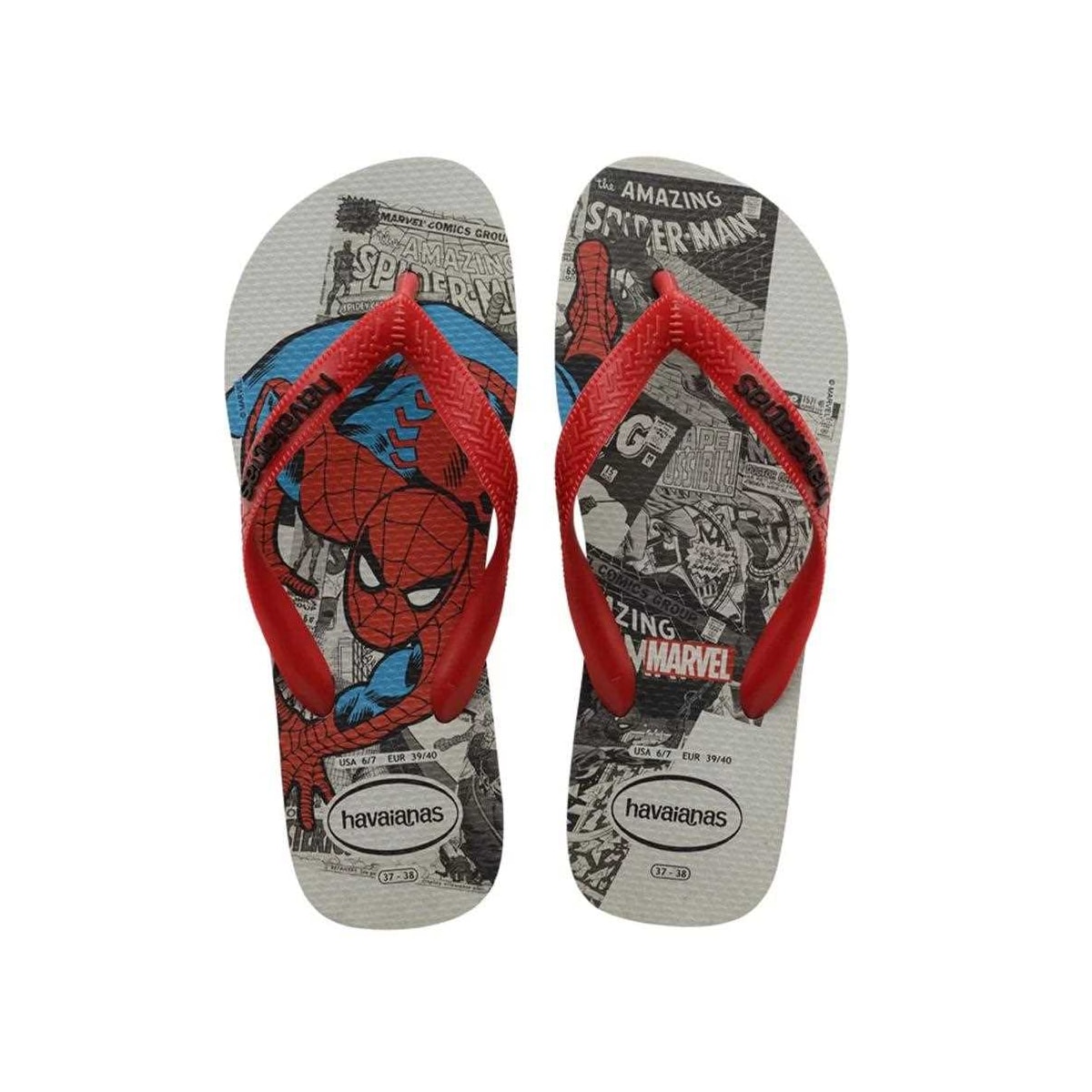 Sandália Havaianas Chinelo Top Marvel Classics Preto Sandália Havaianas Chinelo Top Marvel Classics Preto