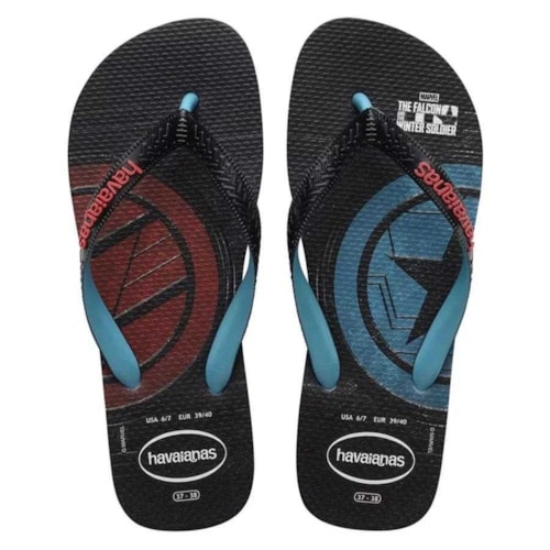 Sandalia Havaianas Chinelo Top Marvel Series Azul Nautico