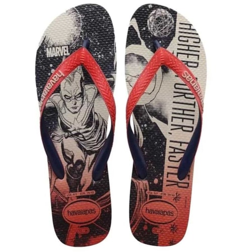 Sandalia Havaianas Chinelo Top Marvel Series Vermelho Rubi