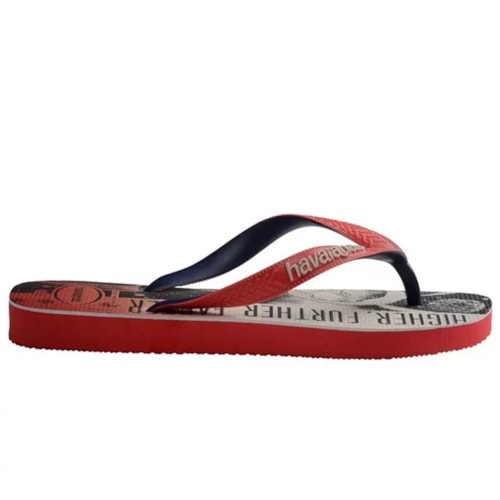 Detalhe - Sandália Havaianas Chinelo Top Marvel Series Vermelho Rubi