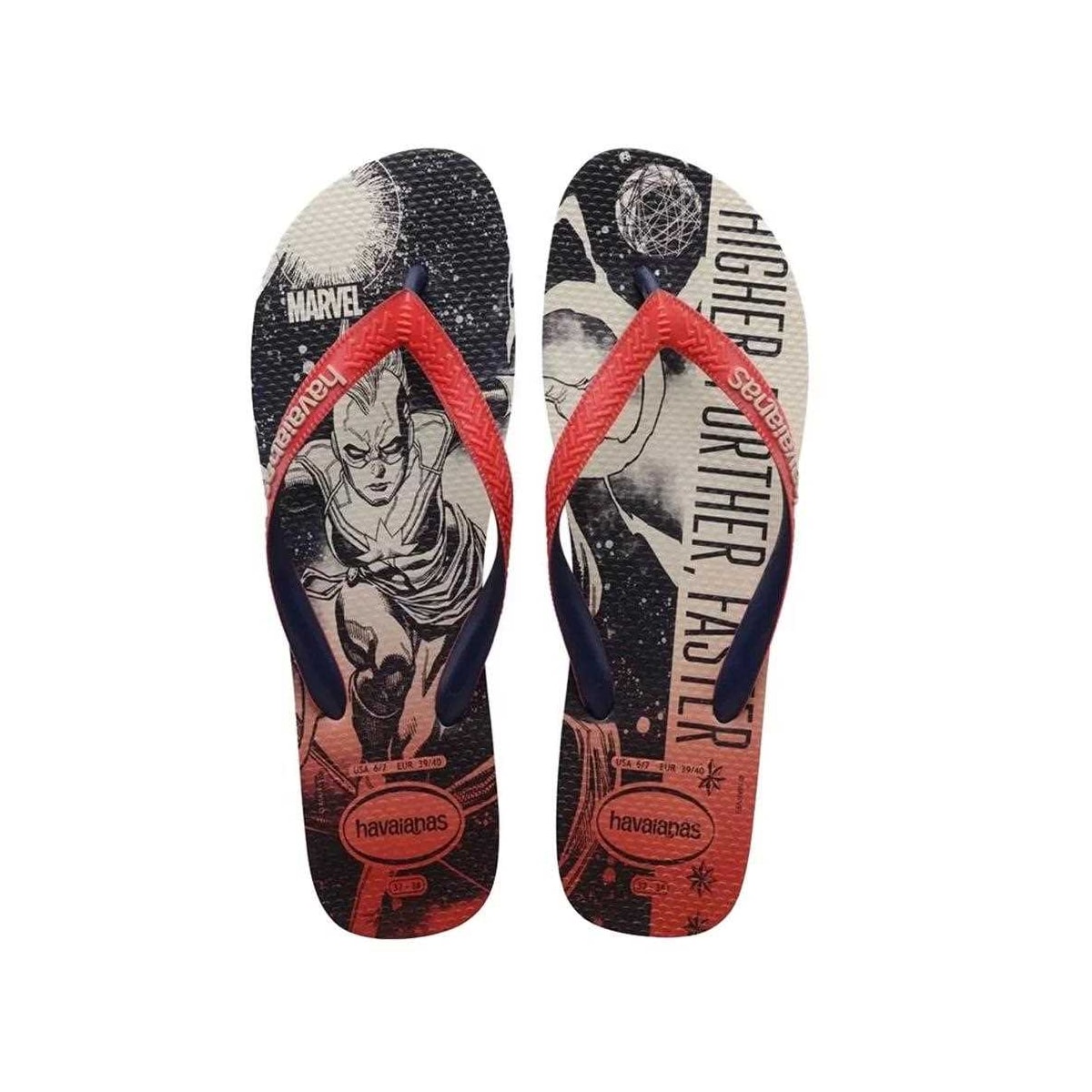 Sandália Havaianas Chinelo Top Marvel Series Vermelho Rubi Sandália Havaianas Chinelo Top Marvel Series Vermelho Rubi