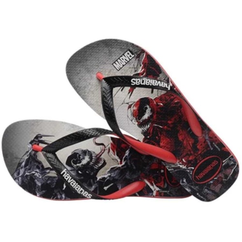 Sandália Havaianas Chinelo Top Marvel Vermelho/Rubi