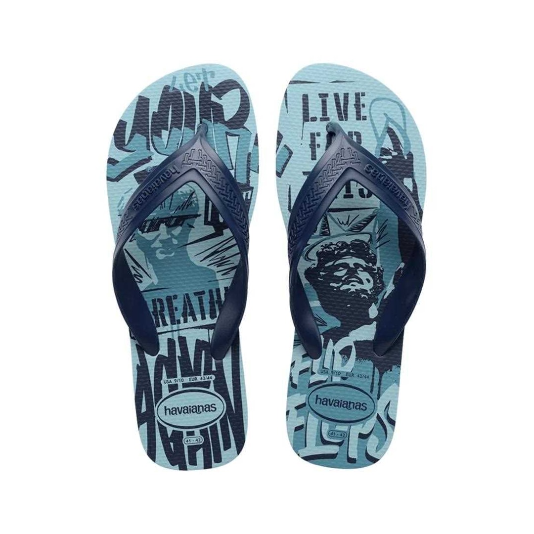 Sandália Havaianas Chinelo Top Max Azul Water Sandália Havaianas Chinelo Top Max Azul Water