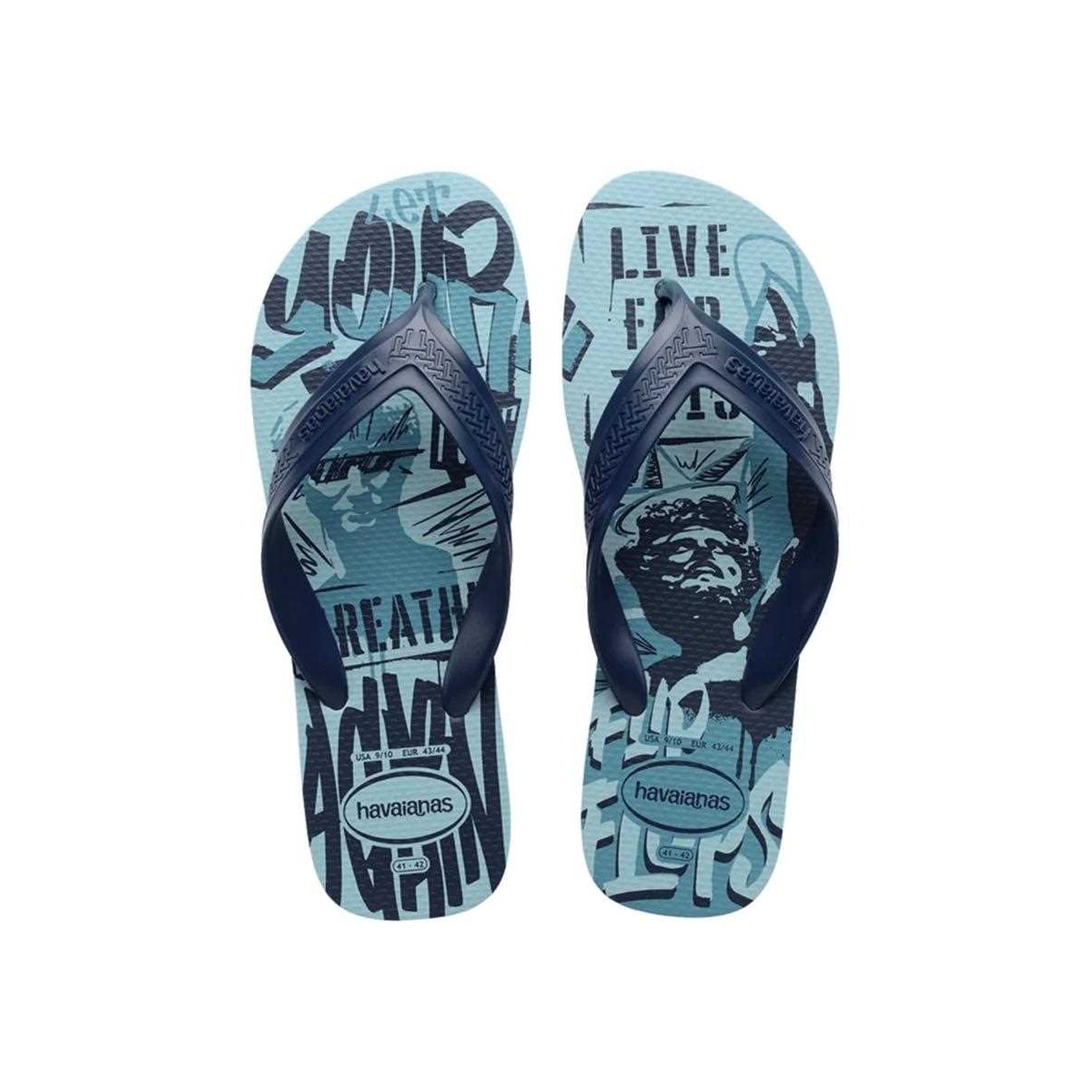 Sandália Havaianas Chinelo Top Max Azul Water Sandália Havaianas Chinelo Top Max Azul Water