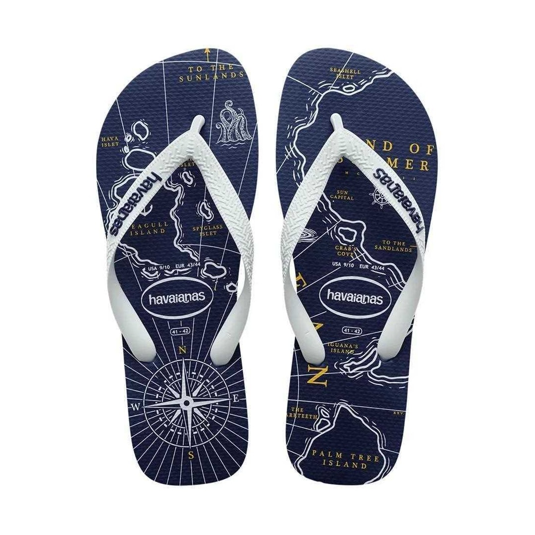 Sandália Havaianas Chinelo Top Nautical Marinho/Branco/Marin Sandália Havaianas Chinelo Top Nautical Marinho/Branco/Marin