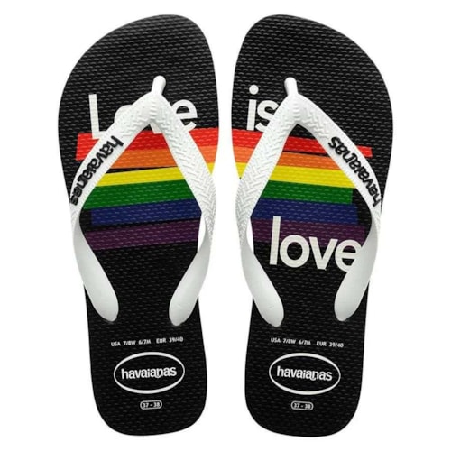 Sandalia Havaianas Chinelo Top Pride Branco