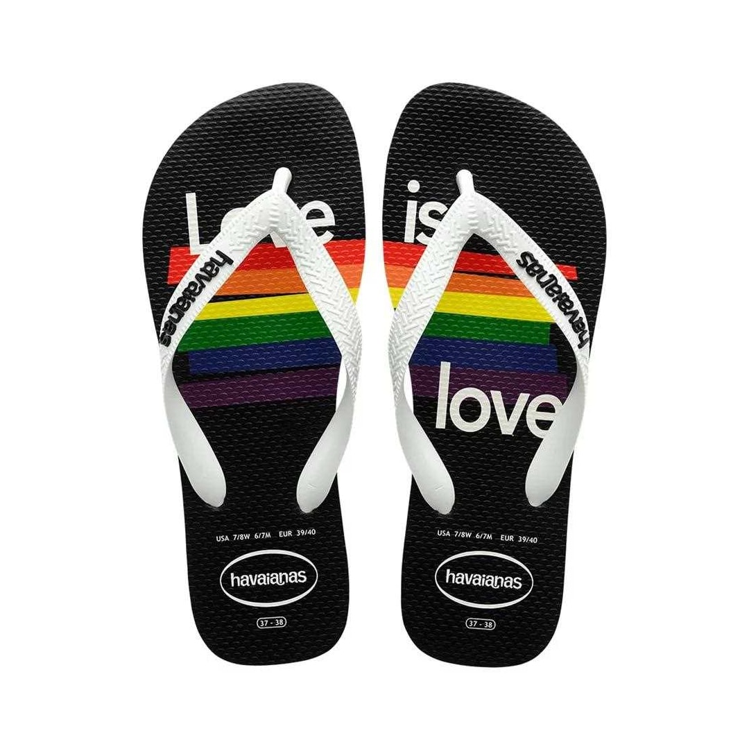 Sandália Havaianas Chinelo Top Pride Branco Sandália Havaianas Chinelo Top Pride Branco