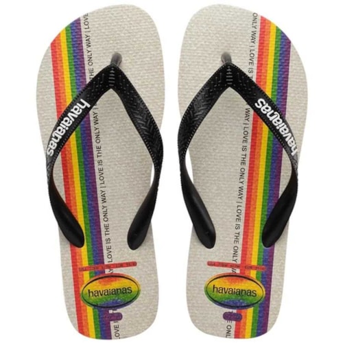 Sandalia Havaianas Chinelo Top Pride Preto