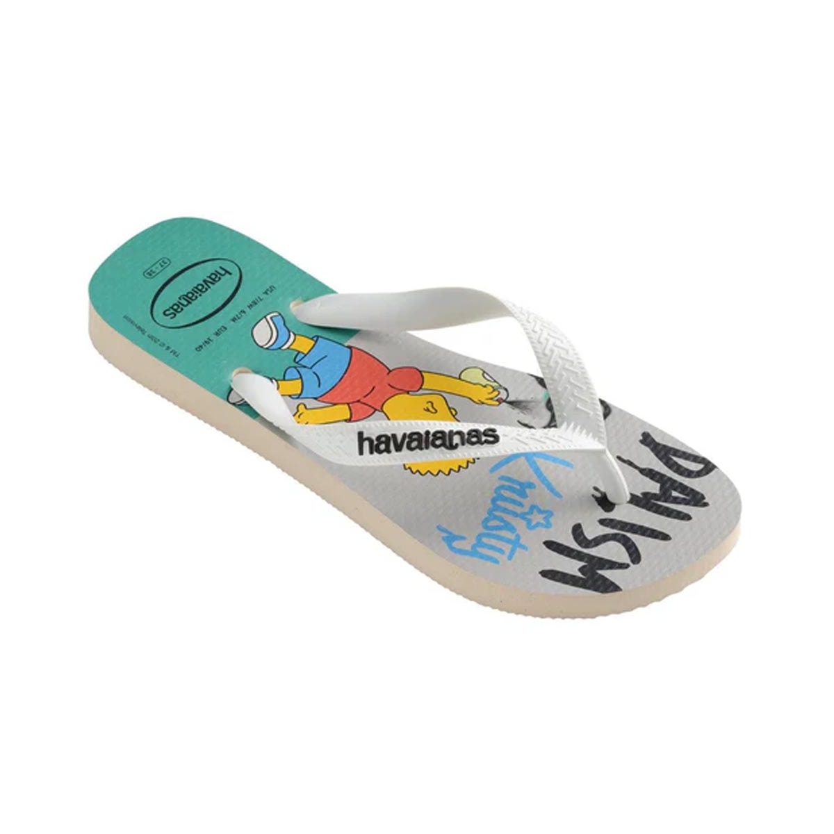 Sandália Havaianas Chinelo Top Simpsons Bege Palha Sandália Havaianas Chinelo Top Simpsons Bege Palha